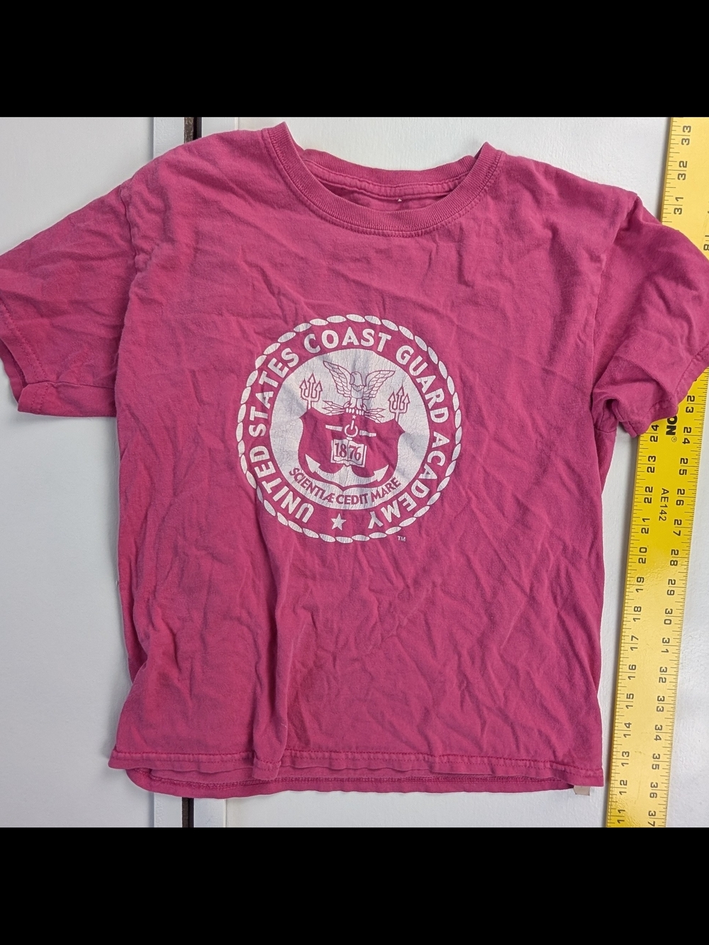 MV Sport Hot Pink United States Coast Guard Academy Seal Tee